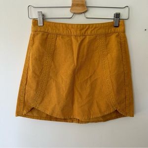 PacSun Mustard Corduroy Mini Skirt